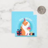 Verjaardag Hamster Notitiekaartje (Voorkant / Achterkant in situ)