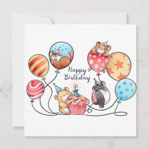 Verjaardag Hamsters Feestdagenkaart