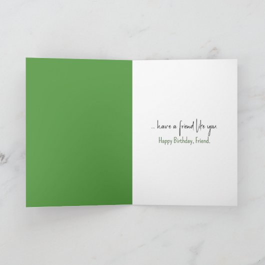 Verjaardag Hand Held Four-Leaf Clover Kaart (Binnen)