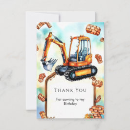 Verjaardag Happy Builder Construction Bedankkaart