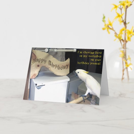 Verjaardag Hardwork Kaart (Gele Bloem)