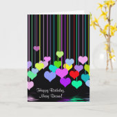 Verjaardag Hart Reflectie Kaart (Gele Bloem)