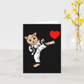 Verjaardag Hart Verjaardag Wensen Kat Karate Judo  Kaart (Gele Bloem)