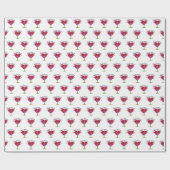 Verjaardag Hartboom op wit Cadeaupapier (Vlak)