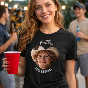 Verjaardag hartfoto man vriendin Tri-Blend shirt