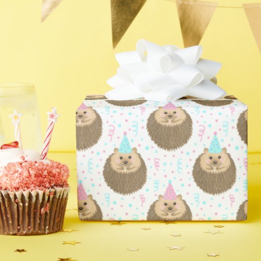 Verjaardag Hedgie Patroon Cadeaupapier (Verjaardagsfeest)