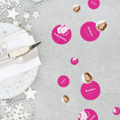 Verjaardag heet roze witte ballonnen foto meisje confetti