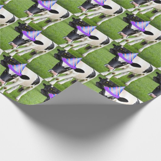 Verjaardag Heifer Holstein Koe Cadeaupapier (Hoek)