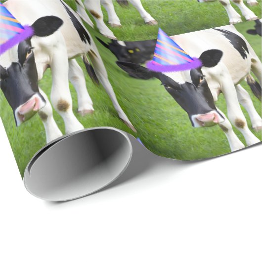 Verjaardag Heifer Holstein Koe Cadeaupapier (Rol Hoek)
