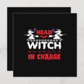 Verjaardag Heksenhoofd Halloween Feestdagenkaart (Voorkant / Achterkant)