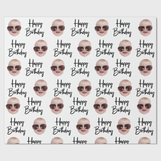 Verjaardag hem haar Grappige Kerstmis Aangepaste g Cadeaupapier (Vlak)