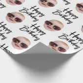 Verjaardag hem haar Grappige Kerstmis Aangepaste g Cadeaupapier (Hoek)