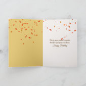 Verjaardag Herfst Bloemen Boeket en Appels Kaart (Binnen)