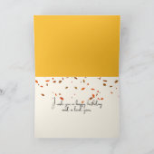 Verjaardag Herfst Eekhoorn met Noten Kaart (Binnen)