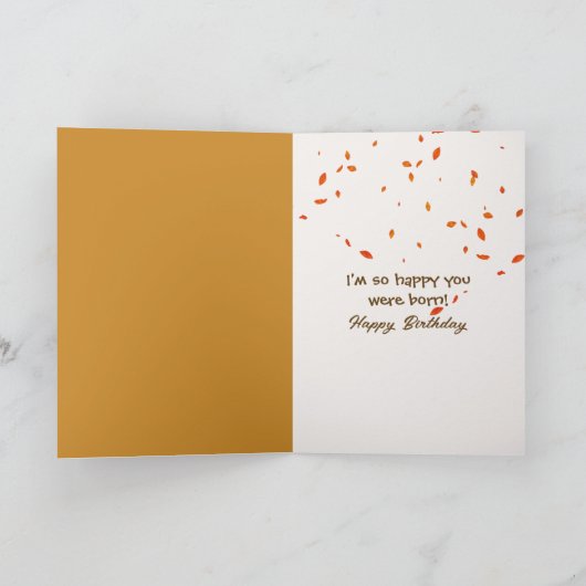 Verjaardag Herfst Hamster In Een Walnut Shell Kaart (Binnen)