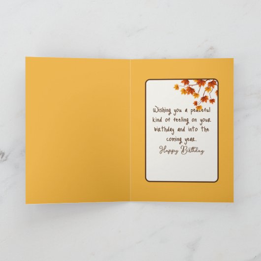 Verjaardag Herfst Swing Kaart (Binnen)