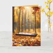 Verjaardag Herfst Swing Kaart (Gele Bloem)