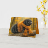 Verjaardag Herfst Woolly Beer Caterpillar Kaart (Gele Bloem)