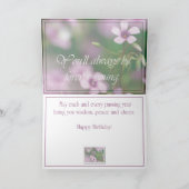 Verjaardag - het Roze Wenskaart van de Kaart (Binnen)