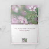 Verjaardag - het Roze Wenskaart van de Kaart (Binnen)