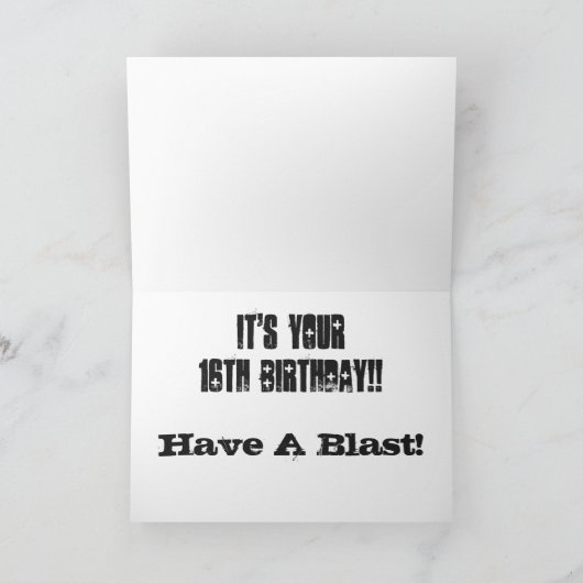 Verjaardag, het wit, het blauw & de zwarte van de kaart (Binnen)