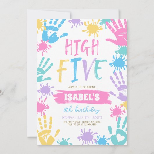 Verjaardag High Five Kaart (Voorkant)
