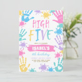 Verjaardag High Five Kaart (Staand voorkant)