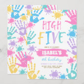 Verjaardag High Five Kaart (Voorkant / Achterkant)
