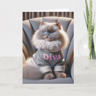 Verjaardag Himalaya Diva Kat Kaart
