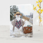 Verjaardag Hitchhiking Sneeuwvrouw met Florida Bor Kaart (Gele Bloem)