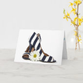 Verjaardag Hoge hakken met Daisy Kaart (Gele Bloem)