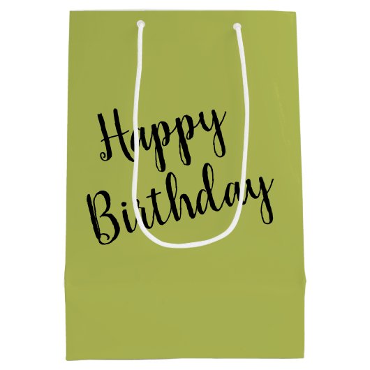 Verjaardag Holstein op een Boerderijen hek Medium Cadeauzakje (Achterkant)