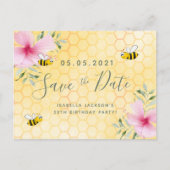 Verjaardag hommels feest save the date briefkaart (Voorkant)