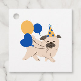Verjaardag Hond & Ballonnen Favoriet Tags Bedankjes Labels