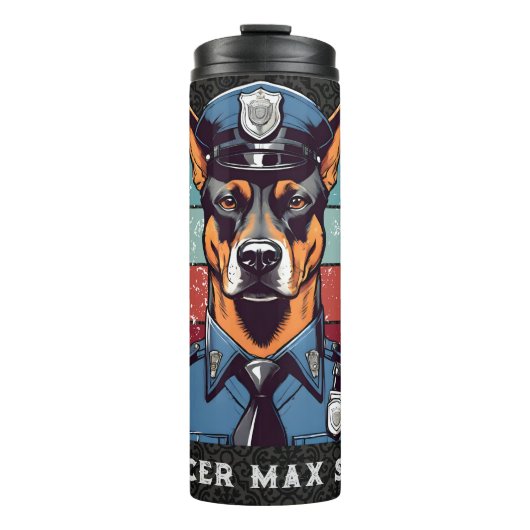 Verjaardag Hond Cadeaus voor Politieagenten Papa M Thermosbeker (Voorkant)