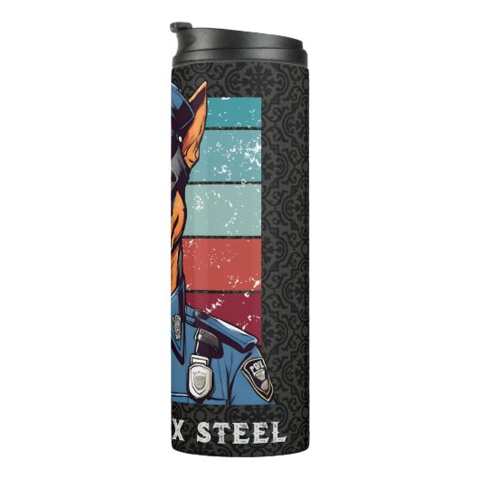 Verjaardag Hond Cadeaus voor Politieagenten Papa M Thermosbeker (Geroteerd rechts)