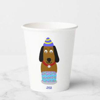 Verjaardag Hond Papieren Bekers