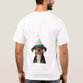 Verjaardag Hond T-shirt (Achterkant)