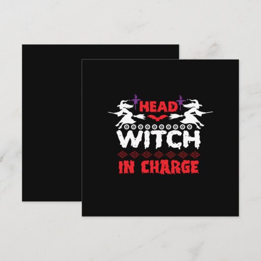 Verjaardag Hoofdheks Halloween Feestdagenkaart (Voorkant / Achterkant)