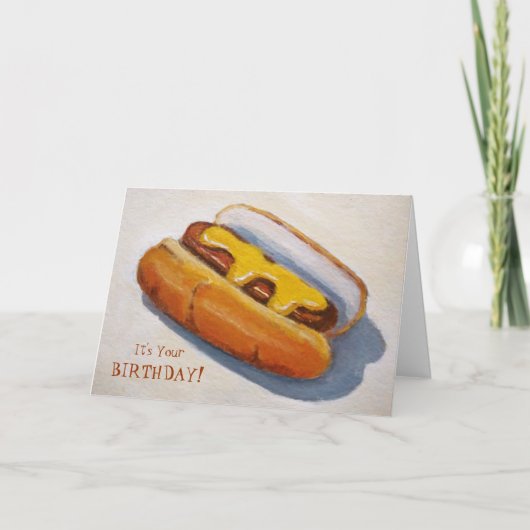 Verjaardag: Hot Diggety Dawg: Schilderij van Hot D Kaart (Voorkant)
