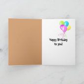 Verjaardag Hound Dog in Paper Hole Kaart (Binnen)