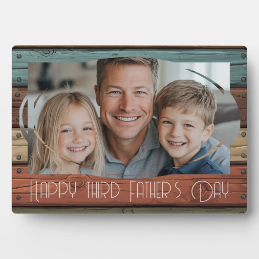 Verjaardag houten aangepaste foto vaders dag fotoplaat (voorkant)