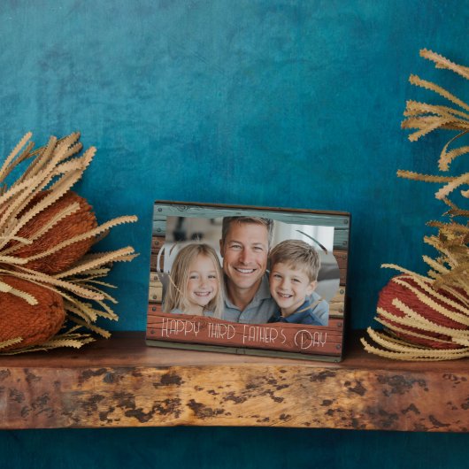 Verjaardag houten aangepaste foto vaders dag fotoplaat (Zijkant)
