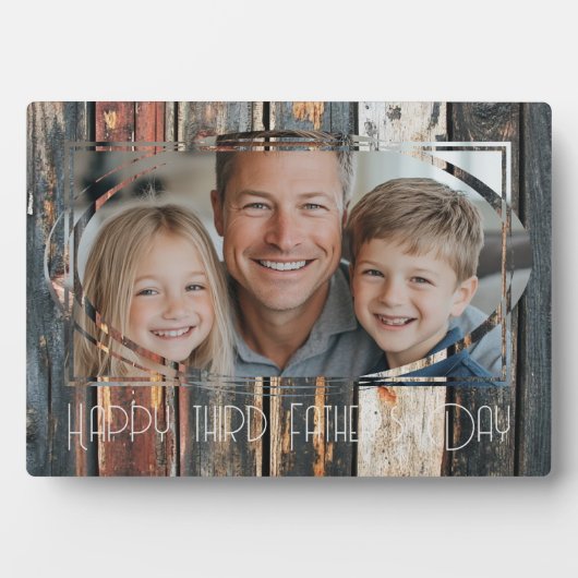 Verjaardag Houten Custom Photo Vaders Day1 Fotoplaat (voorkant)