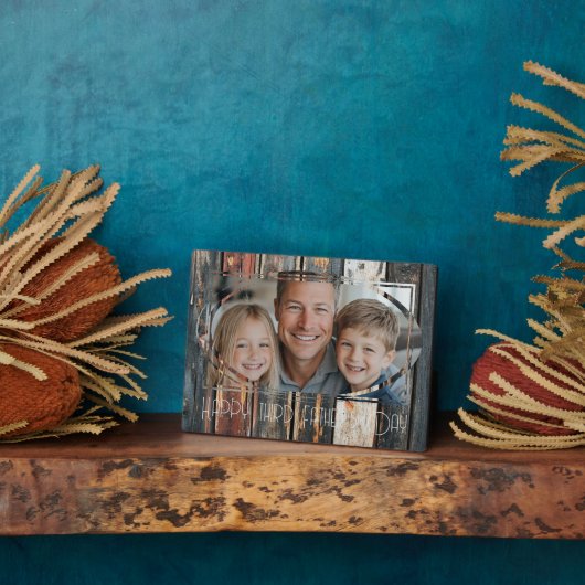 Verjaardag Houten Custom Photo Vaders Day1 Fotoplaat (Zijkant)