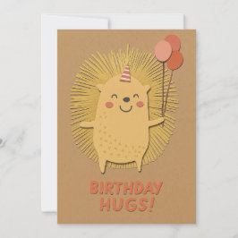 Verjaardag Hugs Hedgehog Kaart