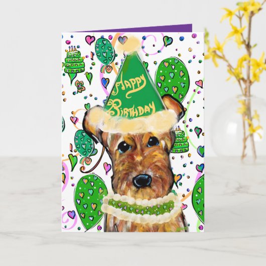 VERJAARDAG HUISDIEREN KAART (Gele Bloem)