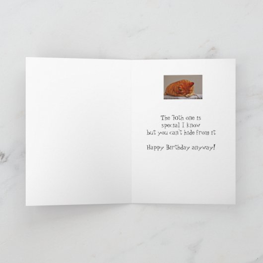 Verjaardag Humor 70ste Verjaardag Over de Hill Wal Kaart (Binnen)