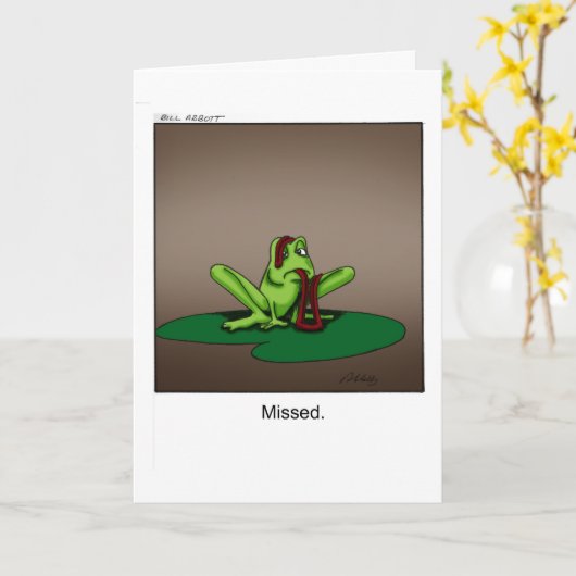 Verjaardag Humor Kaart Funny Frogs (Gele Bloem)