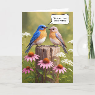 Verjaardag Humor met Bluebirds Kaart